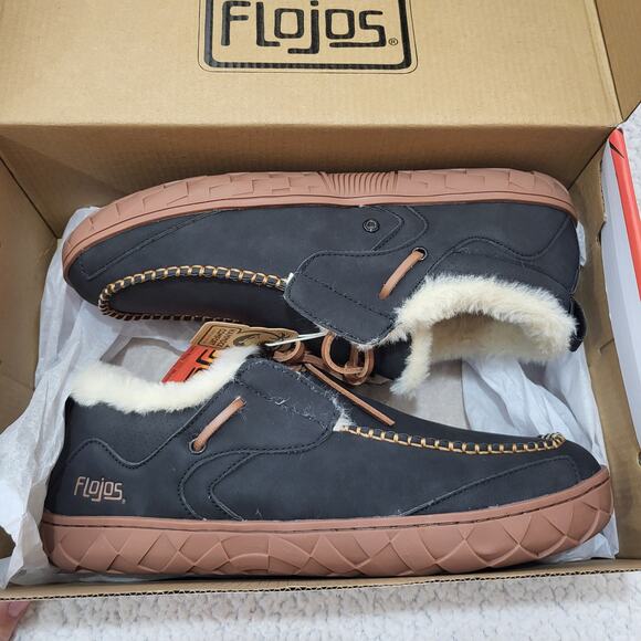 NEW Flojos Unisex Cancun Slipper, Black/Gum SIZE 12 US Women - Picture 6 of 7